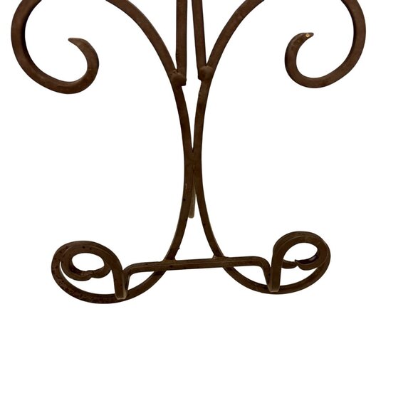 Vintage Decorative Scroll Metal Easel Display Stand For Plates & Frames - Picture 3 of 5